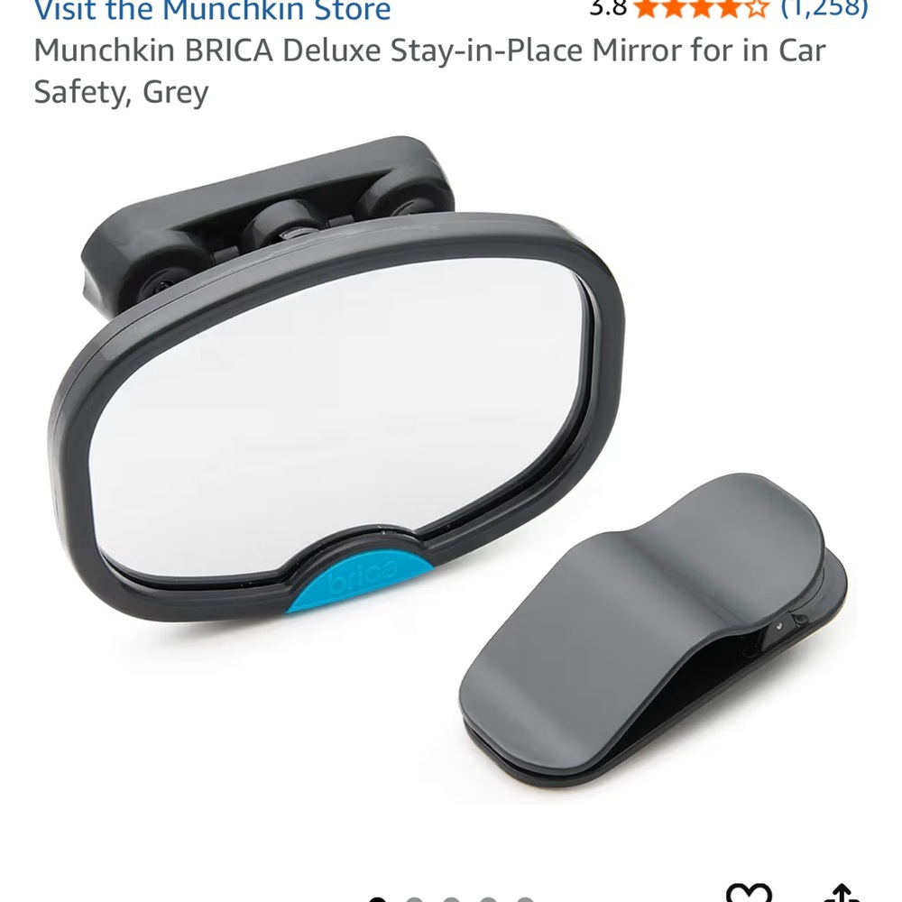 BRICA Deluxe Stay-in-Place Car Mirror